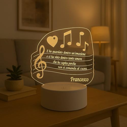 🎁 Regalo Universale: Questa lampada è il regalo ideale per chi ha un amore per gli amanti della Musica per i Fan di Vasco