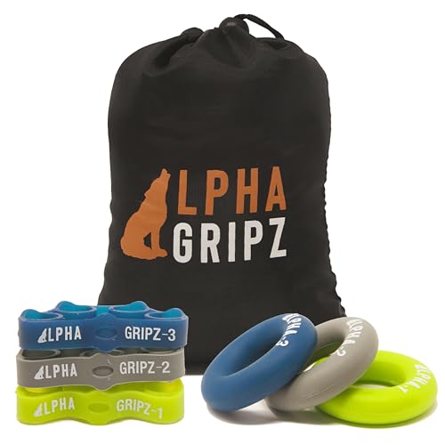 ALPHA GRIPZ Complete Set | Original Hand Grip Extensor Trainer Strengthener Forearm Exerciser Workout Finger Resistance Bands Strength Tendonitis Carpal Tunnel Wrist Elbow Arthritis Pain Relief