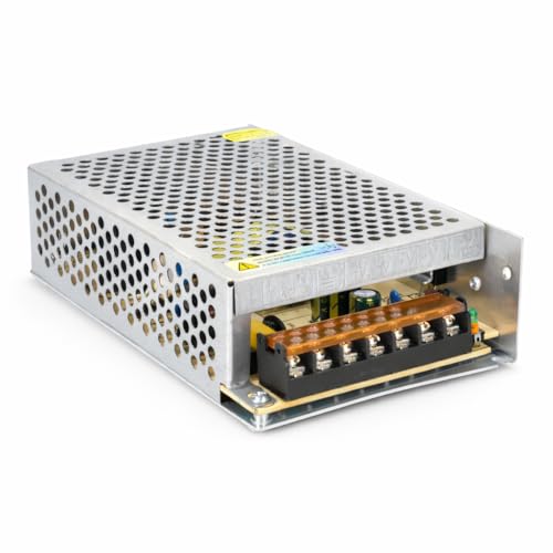 Jandei   Fuente de Alimentación Transformador 110/220V AC a 24V DC 100W 4A, Instalación en Interior IP20, para Tira Led, Neón o Dispositivos de Bajo Voltaje