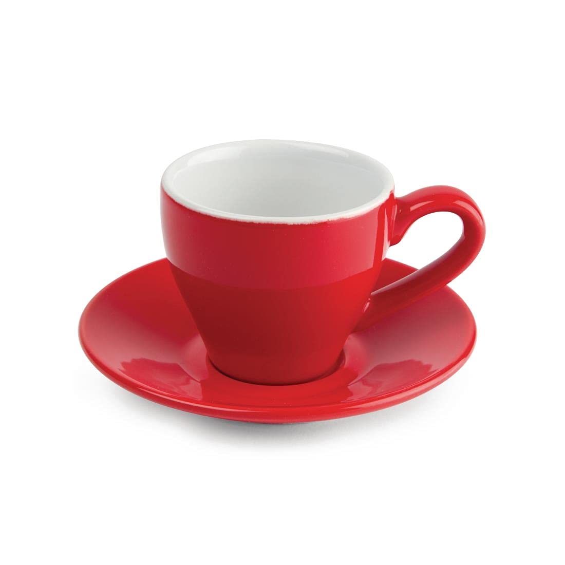Olympia gk085 café Espresso con platillos, rojo (Pack de 12)