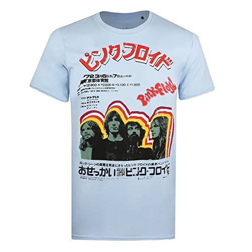 Cotton Soul Pink Floyd Japón Poster Camiseta para hombre azul cla...