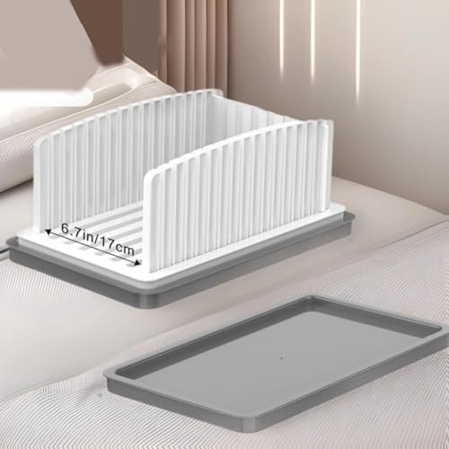 ZMdooreasy Bread Slicer With Adjustable Thickness Settings And Crumb Tray For Consistent For Homemade Bread, Bagels, And Cakes Slices, Compact Foldable Design - Image 2