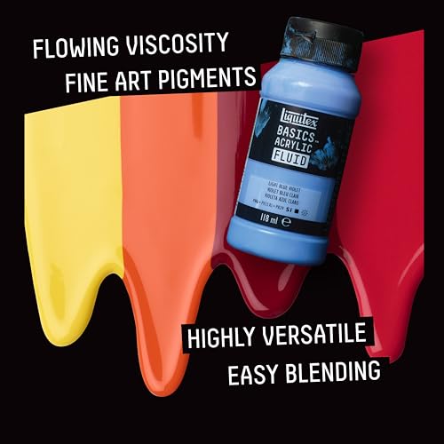 Image of Liquitex Basics Acrylic Fluid, 250ml Bottle, Bright Aqua Green