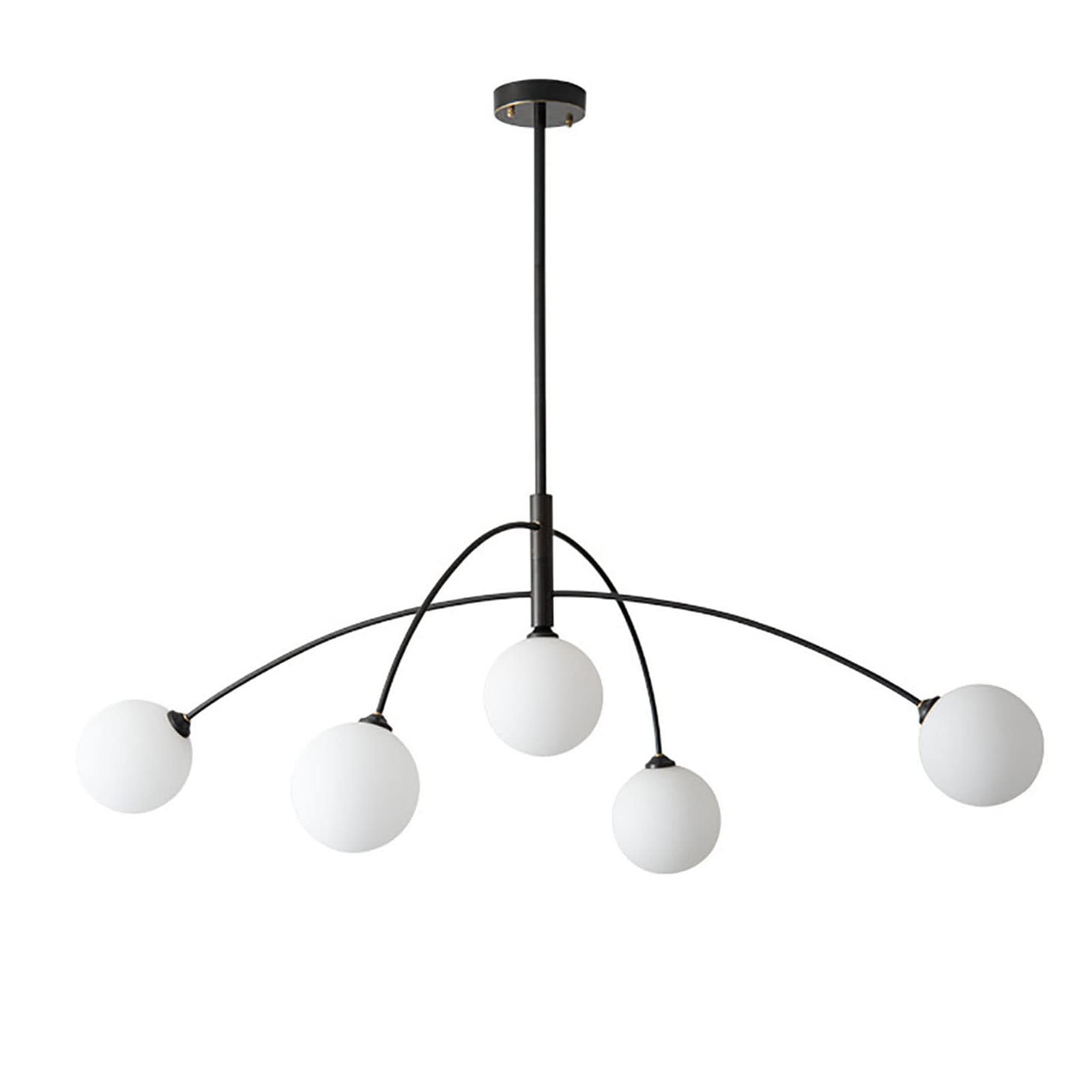 KXEcoLife Modern Ring Chandelier - Dimmable Japanese Pendant Light for Kitchen Island & Dining Room Contemporary 1-Light Wood Ceiling Fixture 50x50x6cm (20x20x2inch)