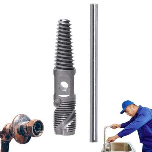 Extractor de tornillos, herramienta de extracción de grifo, tornillos extractores de doble cabeza de 1/2 pulgada y 3/4 pulgadas para mantenimiento del hogar y hombre