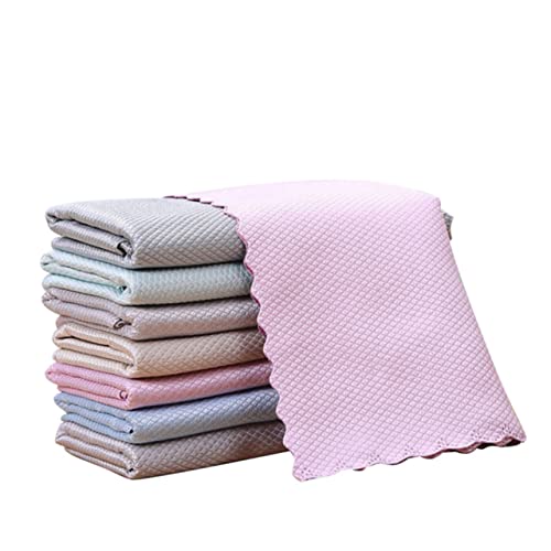 Ciieeo Paños De Limpieza Multiusos 25x25 Cm De Microfibra Gruesa Absorbente, Sin Pelusa Ni Marcas, Paquete 10 Unidades, para Cocina y Hogar, Adecuado para Lavar Platos y Limpieza