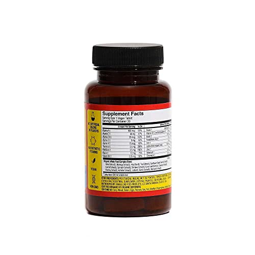 Bragg Daily Multivitamin For Women & Men - Organic Whole Food Supplement With Vitamin A, Vitamin C, Vitamin D3, Vitamin E, Vitamin K, Biotin, And More - 30 Tablets #TOP3
