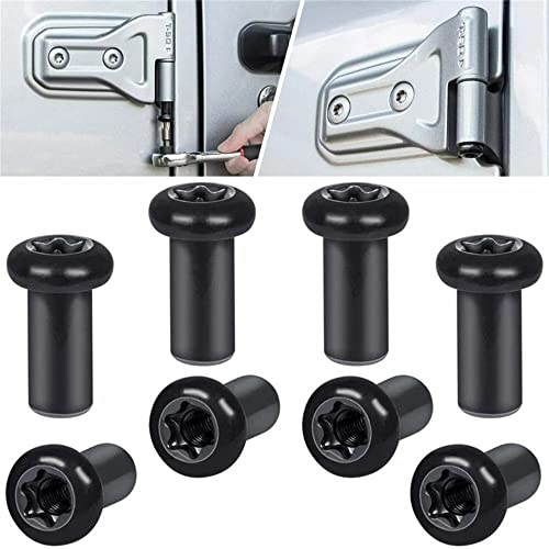 ZCED Tuercas de bisagra de Puerta, para Jeep Wrangler JK JKU JL JLU 2/4 Puertas 2007-2021 (8 Piezas) Cover