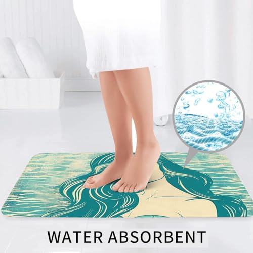 Tapis de bain microfibre doux style rétro qualité supérieure - 8