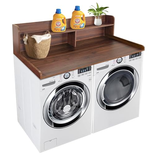 Royxen Laundry Countertop with 2-Tier Shelf Universal...