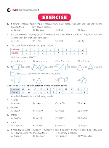 Image of MTG Class 4 Reasoning Workbook For All Olympiad & Talent Search Exam 2026-27 - Enhances Lateral Thinking & Analytical Skills