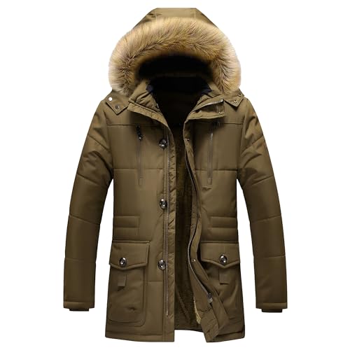 Chaqueta de invierno hombre repelente al agua con forro polar para mantener el calor