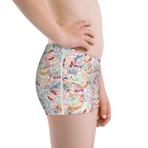 Boys' Cotton Boxer Brief Soft Underwear-Passport Stamp2