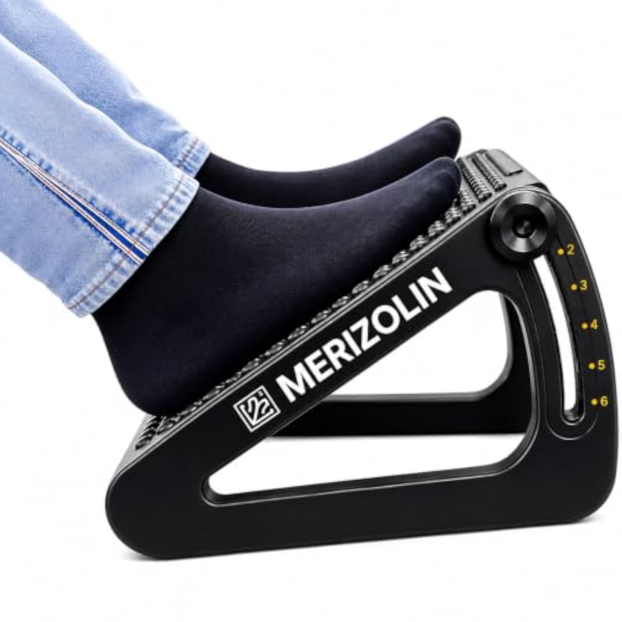 Ergonomic Under Desk Foot Rest with Acupressure Rollers