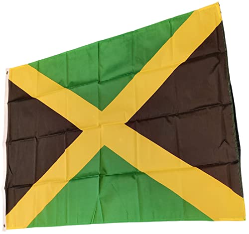 NWFlags Jamaica Flag 3ft x 2ft 75d Premium Polyester Suitable For Flagpoles, Green,Black,Yellow