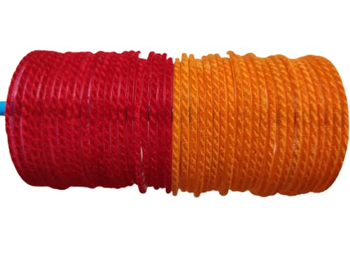 Om Beyond Creations Women Glass Velvet Bangles Combo Skin Friendly for Festivals Weddings Casual wear (Haldi-Red, 2.4) (B09335ZYXV) Amazon Price History, Amazon Price Tracker