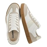 CUSHIONAIRE Balance Womens Sneakers, Casual Tennis Shoes for Women with Memory Foam and Slip Resistant Outsole, IVORY 8
