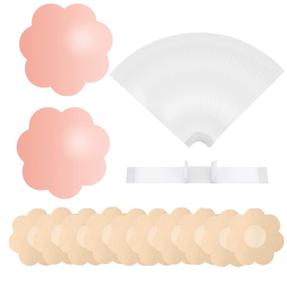 palay Nipple pasties for women 36 Pcs Fashion Tape +1 Pair Silicone Reusable Nipple Cover+10 Pcs Nipple Cover, Silicone Pasties Pad-Nipple Cover Bra Pad for V Neck Dress-picture-13