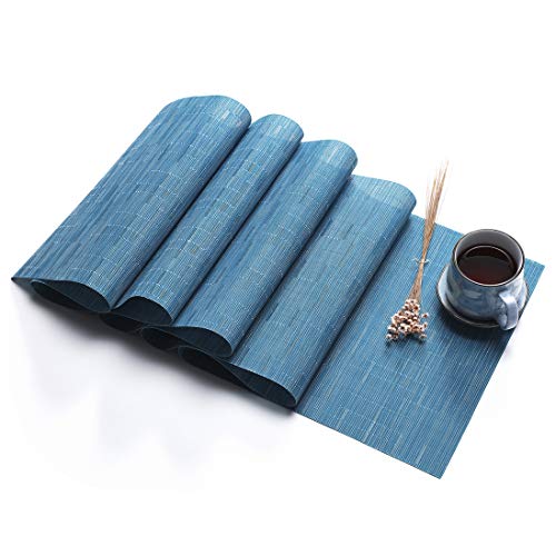 CS Beauty - Camino de Mesa Lavable de PVC con Aislamiento térmico, Mantel Lavable para Cocina, Mesa, Fiesta, Buffet, 30 x 225 cm, 3 Colores a Elegir, PVC, Azul, 30x225cm