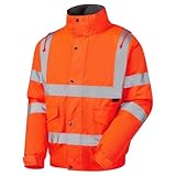 Stormway Mens Waterproof Two Tone Bomber Hi Vis Visibility Hi Vis Standard Safety Work Wear Jacket Orange X-Large