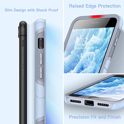 Team Luxury Iphone Se Case 2022/2020, Iphone 8/7 Case, [Ultra Impact Resist] Shockproof Rugged Protective Case For Apple Iphone Se/8/7 Phone Case Cover 4.7", (Light Blue) #TOP2