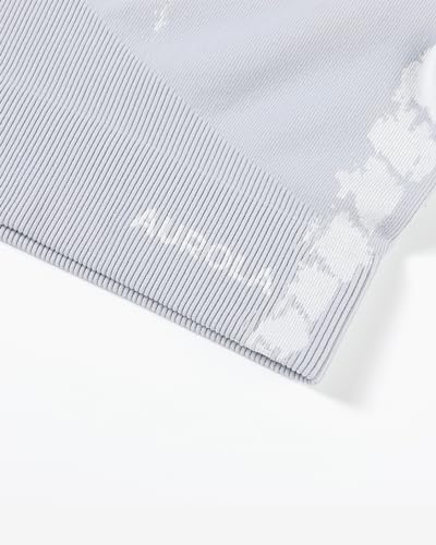 Image of AUROLA Serpent Snake Seamless Workout T-Shirts for Women,Short Sleeve Crop Top Gym Yoga Athletic Shirts Tee