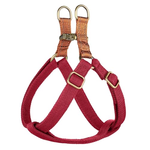 Image of Didog Step in Dog Harnes for Small Dogs, Red, S, Chest 14-22 inch