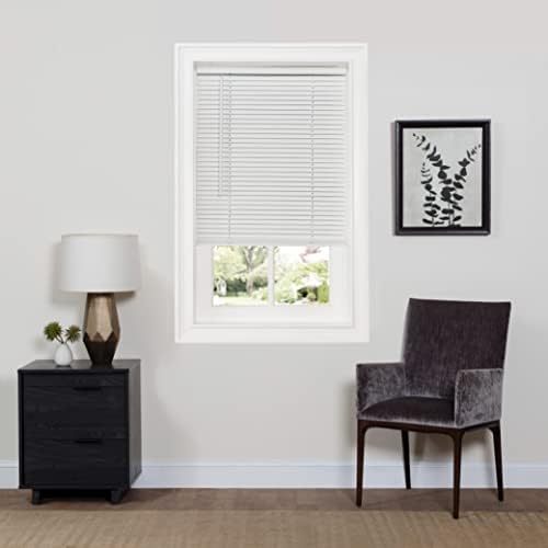 Cordless Room Darkening Mini Blind, 33 x 64 in, Pearl White