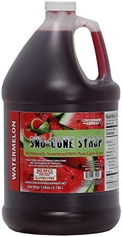 Concession Express Pure Cane Sugar Sno-Cone Syrup w/pump (Watermelon)