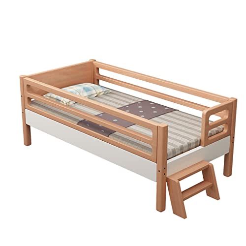 Splicing Widening Children's Bed With Guardrail, Wooden Kids Crib, Stitching Bed Wood Slat Support, Floor Bed Frame For Toddlers And Children (Size : 180X100X40Cm) #TOP19