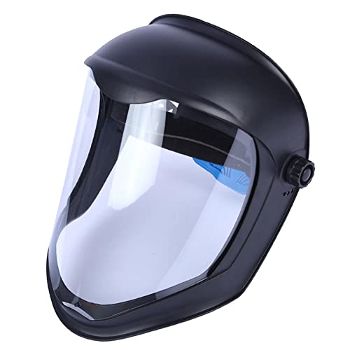 de Casque avec écran Facial En Polycarbonate Transparent, Housse de de Visière pour Facial, Du Menton, Masque Double Bandeau