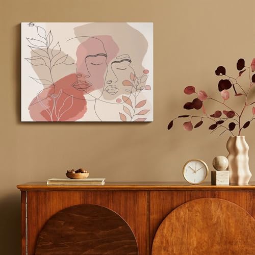 Toile murale imprimée visage pour salon moderne et chic