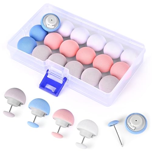 20Pcs Duvet Pin Duvet Clips Pins Fasteners Duvet Cover Pins Comforter Clips One Key to Open The Duvet Clips to Prevent Shifting Suitable for Quilts Cushions Curtains(White+Blue+Pink+Gray)