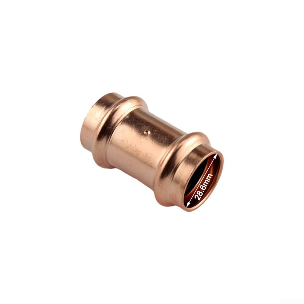 Minhe Adaptadores de tubería de cobre de ajuste a presión para sistemas de HVAC, refrigeración y suministro de agua compatibles con diámetros de tubería estándar - Diseño tipo V, 1/2 pulgada a 1