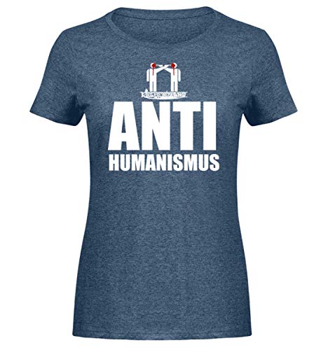 T-shirt anti-humanisé femme Kirchenbrand en maille bleu marine chiné M