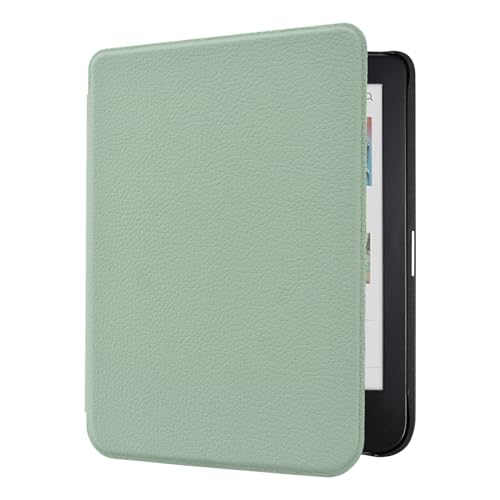 DMLuna Slim Shell Hülle für Tolino Shine 5 (2024) Shine Color Shine 4 & Kobo Clara Colour Clara BW (2024) Clara 2E Premium Cover mit Auto Sleep/Wake Funktion und Ultra Slim Design Agavengrün