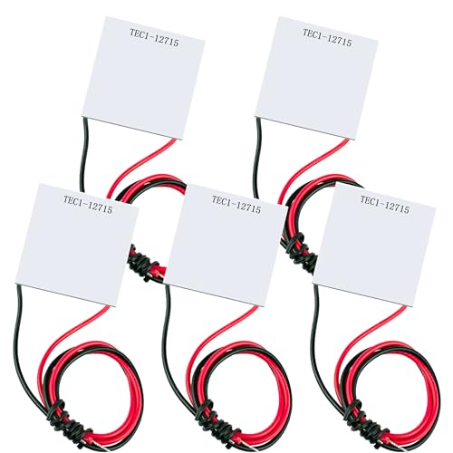 Image of 5PCS TEC1-12715 12V 15A 68-140℉40MMX40MM Heatsink Thermoelectric Cooler Cooling Peltier Plate Module Suitable for Large Refrigeration Equipment Such As Refrigeration Boxes and Refrigeration Cabinets