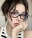 ZIMUSUN Fashion Oval Frame Glasses for Women Men Oval Lens Non-prescription Nerd Eyeglasses(A2 Black)