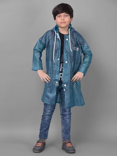 Image of Dollar Rainguard Kids' Full Sleeve Circle Printed Long Raincoat With Adjustable Hood and Pocket