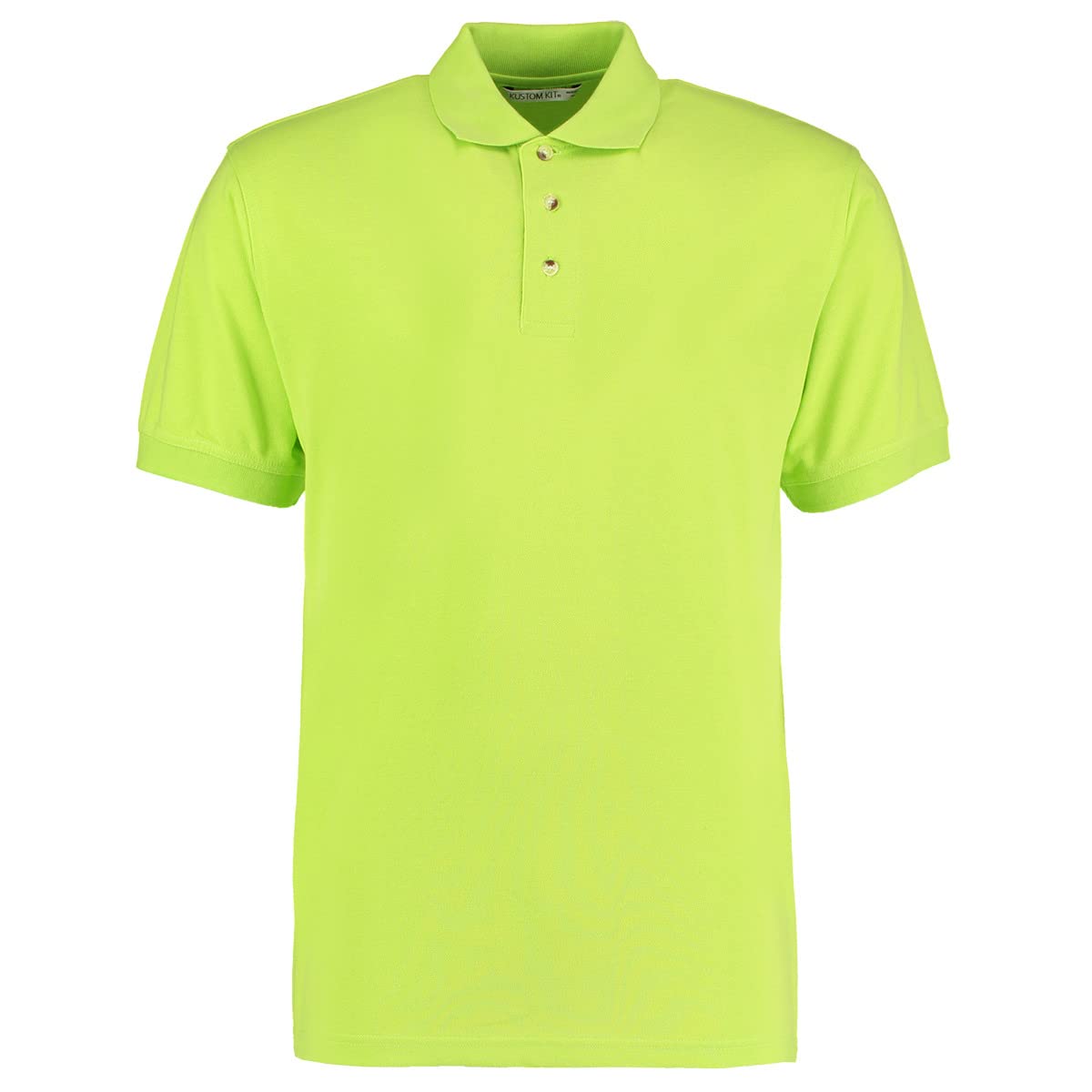 Kustom Kit Men's Lime Short Sleeve Polo Shirts, XX-Large. Kk400
