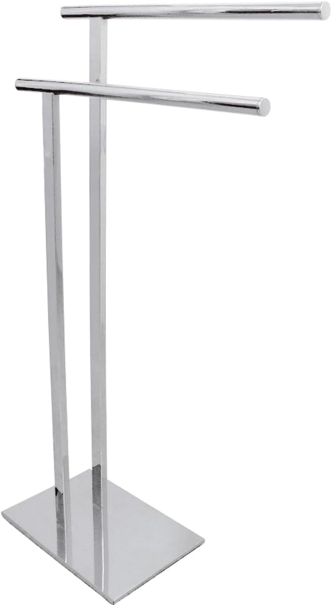 Kingston Brass SCC6031 Edenscape Double L Shape Pedestal Towel Holder, Chrome