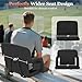 Seeutek Heated Stadium Seats for Bleachers，Heated Stadium Seats with Back Support,Usb 3 Levels Bleacher Chairs with Back And Cushion,5 Pockets Heated Stadium Seat with 6 Reclining Positions,1PC 25Inch