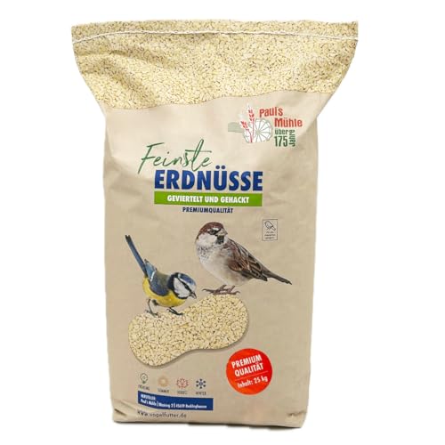 Paul´s Mühle Erdnüsse für Vögel, Erdnusskerne gehackt 25 kg Neue Ernte 2025