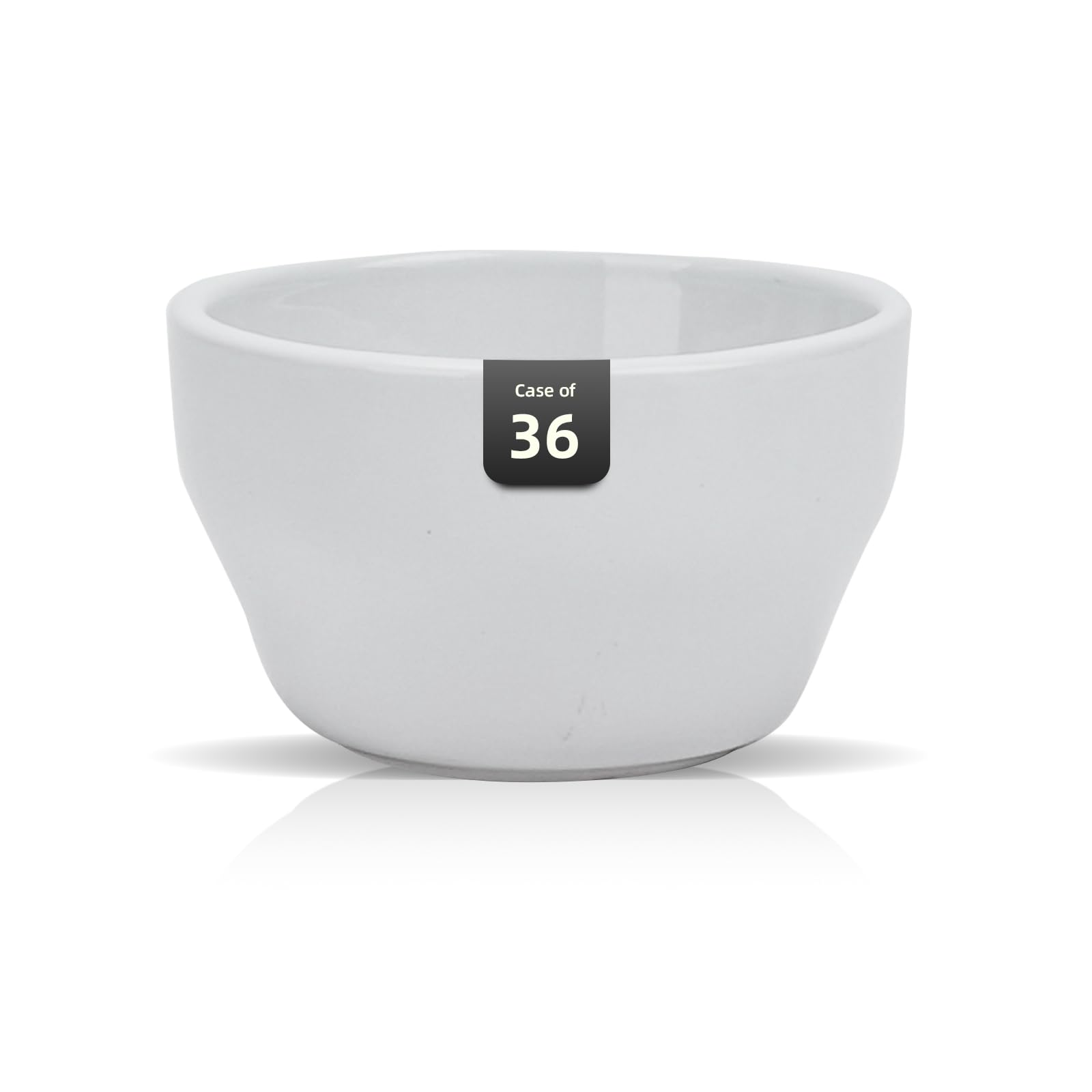 IRESTAURANT PLUS Stoneware Narrow Rim Commercial Grade Dinnerware Bright White, Bouillon Cup 7.25oz, Case of 36