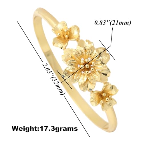 Image of Fashion 18K Gold Plated Flower Arm Band Cuff Bracelet