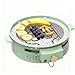 YIGECHENXIN Mint Green Portable Outdoor Grill, Small Compact Camping Barbecue Grill with Adjustable Temperature Control, Easy-To-Use Tabletop Barbecue for Grilling Fruits, Peanuts Meats