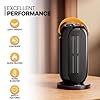 Portable Space Heater, Electric Fan Heater, Energy Efficient Electric Heater, 600/1200W PTC Ceramic Heater with Tip-Over&Overheat Protection, 90°Oscillation, 6 Modes Adjustable Heater for Home, Office - Image 5