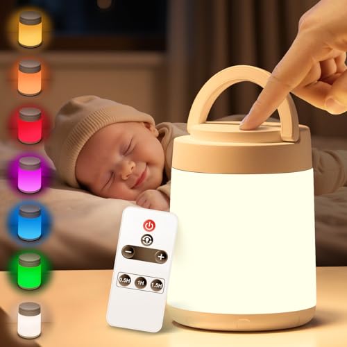Baby Night Light for Baby Nursery Lamp,10 Colors+8 Dimmable Night