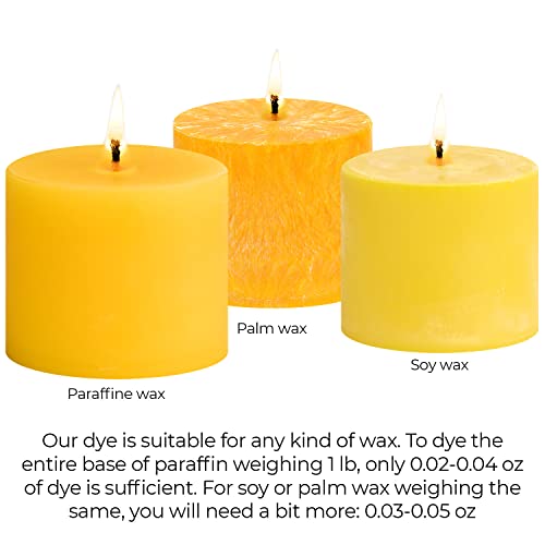 Image of Candle Shop - Yellow Color 2 oz- Dye Chips for Making Candles - Candle Wax Dye - A Great Choice of Colors