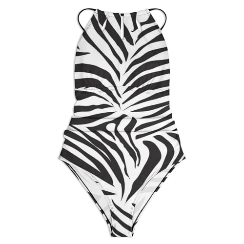 Maillots de bain une pièce de qualité supérieure à rayures graphiques